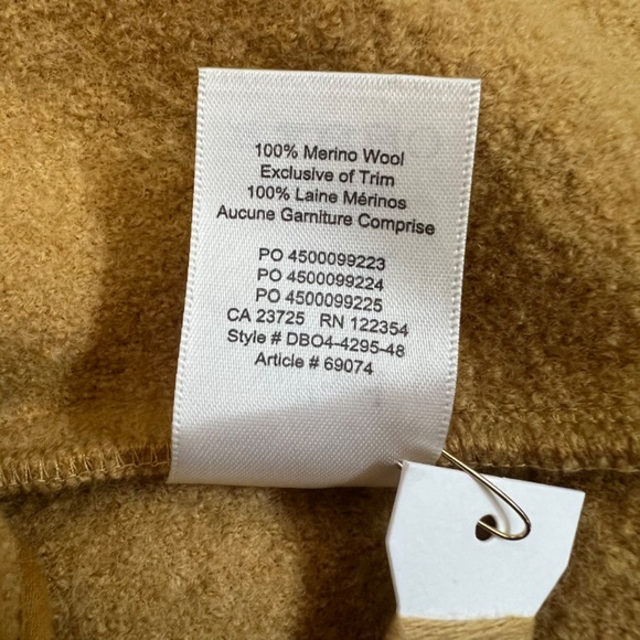 ARITZIA Wilfred Wool Open Front Coat in Gold - Picture 10 of 11
